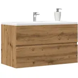 vidaXL Bad-Hängeschrank Artisan-Eiche 80x38,5x45 cm Holzwerkstoff