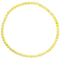 Ostsee-Schmuck Kette Kugel 8 mm gelb / Bernstein
