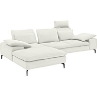 W.Schillig Ecksofa »valentinoo«, (Set), inklusive Hocker, mit Sitztiefenverstellung, Breite 299 cm, weiß