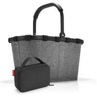 Set carrybag BK, thermocase OY, SBKOY Einkaufskorb mit Kleiner K?hltasche, Twist Silver + Black (70527003)