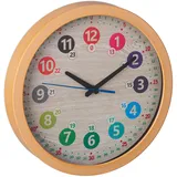 Relaxdays Wanduhr Kinder Ø 30 cm mehrfarbig Lernuhr