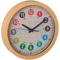 Relaxdays Wanduhr Kinder Ø 30 cm mehrfarbig Lernuhr