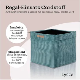 lycce Aufbewahrungskorb Faltbare Aufbewahrungsbox Cord 33 x 33 x 31 cm blau/türkis