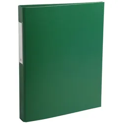 Exacompta 54383E 10x Ringbuch aus Karton 1,8mm PP kaschiert, 2 Ringe 25mm rund am hinteren Deckel befestigt, Rücken 40mm, 32x25,5cm A4 - Grün