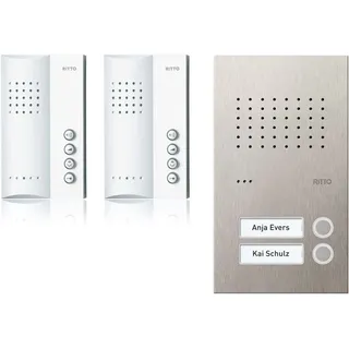Ritto Acero pur Audio Set 2WE 1818425 weiß/Edelstahl