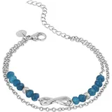 Tom Tailor Infinity Armband Edelstahl Blau 2100643 Größe 20 cm
