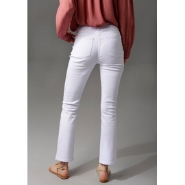 Aniston CASUAL Bootcut-Jeans in knöchelfreier Länge Gr. 38 N-Gr, weiß Jeans, 20024969-38 N-Gr