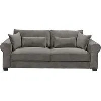 ed exciting design Schlafsofa Mokka, Textil, 250x95x125 cm, Schlafen auf Sitzhöhe, Rücken echt, Wohnzimmer, Sofas, & 4 Zierkissen