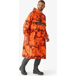 Jagd-Regenponcho 500 geräuscharm Treemetic orange 3XL