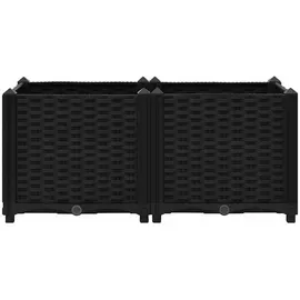 vidaXL Hochbeet 80 x 40 x 20 cm Schwarz