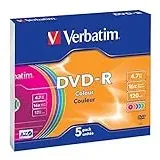 Verbatim 43557 4.7GB DVD-R 5 - DVD+RW (4,7 GB, DVD-R, 5X 120 min, Mehrfarbig, 16x)