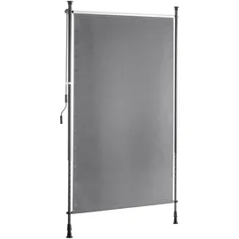 Konifera Senkrechtmarkise 120 x 225 cm grau Aluminium