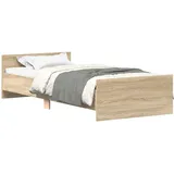 vidaXL Bettgestell 90 x 200 cm Braun