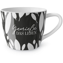 La Vida Tasse Kaffeetasse Teetasse Tasse Maxi Becher für dich la vida „Geniesse, Material: Porzellan
