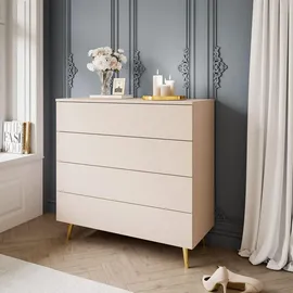 lookway Kommode AURA 95 x 90 x 40 cm Beige / Gold
