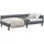 vidaXL Eckbettgestell 90 x 200 cm Dunkelgrau