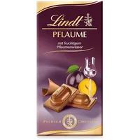 Lindt Schokolade Pflaume | 100 g Tafel | Vollmilch-Schokolade mit fruchtigem Zwetschgenwasser | Schokoladentafel | Schokoladengeschenk
