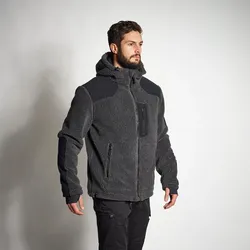 Fleecejacke 900 warm wattiert grau carbongrau L