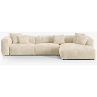 Micadoni Ecksofa Martina, 3-Sitzer beige