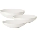 Villeroy & Boch Manufacture Rock blanc Schale flach - 23,5 cm, 6 Stück,