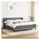 vidaXL Boxspringbett mit Matratze Dunkelgrau 180x200 cm Stoff