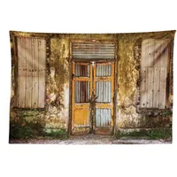 ABAKUHAUS Rustikal Wandteppich und Tagesdecke, Grunge alte Tür aus