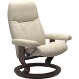 Stressless Relaxsessel STRESSLESS Consul Sessel Gr. Leder BATICK, Classic Base Wenge, PlusTMSystem-Gleitsystem-Rela x funktion-Drehfunktion-Kopfstützenverstellung-Rückteilverstellung, B/H/T: 72 cm x 94 cm x 70 cm, beige (cream batick) Lesesessel und Relaxsessel