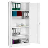 Gürkan Stahlschrank 111517 verkehrsweiß 92,0 x 42,0 x 195,0 cm, aufgebaut