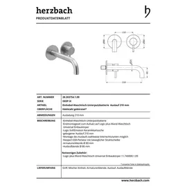 Herzbach Deep IX Waschtischarmatur Edelstahl