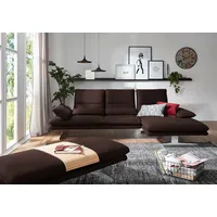 W.SCHILLIG Ecksofa broadway, Designsofa mit tollem Sitzkomfort, L-Form, Sitztiefenverstellung, Kopfteil- & Seitenteilverstellung, Breite 291cm braun