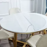 Runde Tischdecke, transparent, PVC, rund, wasserdicht, abwischbar, 70 cm Durchmesser.
