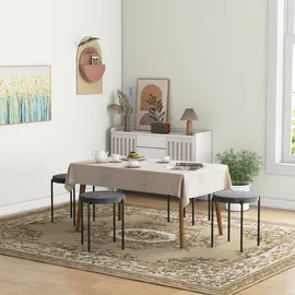 Homcom 4er-Set Esszimmerhocker Esszimmerstühle Küchenstuhl Metall