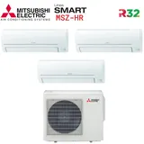 Serie Smart Msz Hr 9000+9000+12000 Trial Split-klimagerät Mit Mxz-3ha50vf Wi-fi Optional 9+9+12 - New Gas R-32 - Mitsubishi Electric