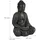 Relaxdays Buddha Figur 70 cm, anthrazit