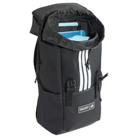 adidas 3 Stripes Flap Backpack Schwarz