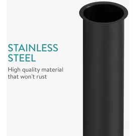 Navaris Edelstahlrohr Rund 400 mm - Abflussrohr Siphon lang - Extra langes Rohr passend für die gängigsten Abflussgarnituren und Waschbecken - Matt