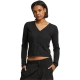 URBAN CLASSICS Ladies Rib Cardigan Schwarz M
