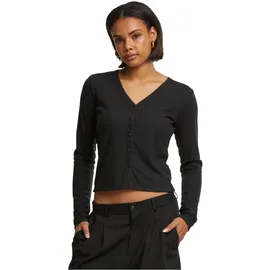 URBAN CLASSICS Ladies Rib Cardigan Schwarz M