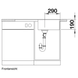 Blanco Metra 5 S-F anthrazit + Excenterbetätigung