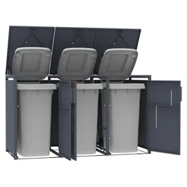 FM-SOLAR Mülltonnenbox 198 x 80 x 116 cm anthrazit