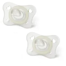 Chicco SAUGER "PHYSIOFORMA MINI SOFT", LEUCHTEND, 2-6M, 100% SILIKON, 2 ST.