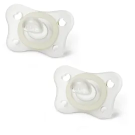Chicco SAUGER "PHYSIOFORMA MINI SOFT", LEUCHTEND, 2-6M, 100% SILIKON, 2 ST.