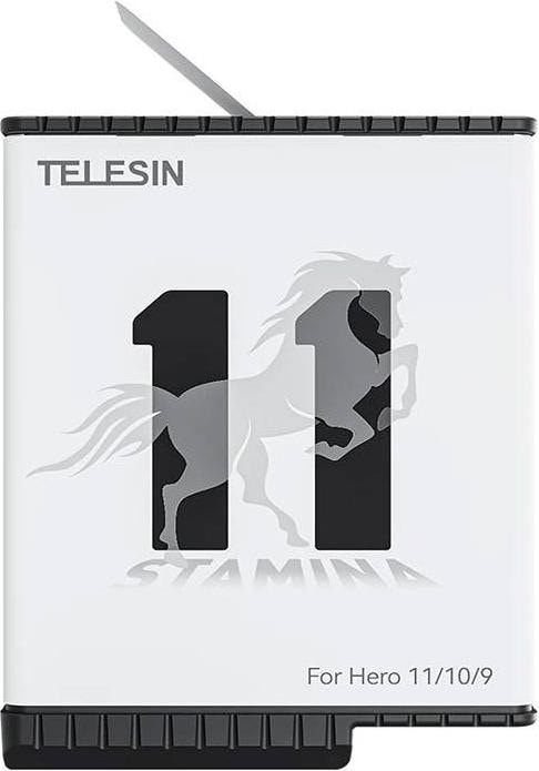 Telesin Battery for GoPro Hero 9 / Hero 10 / Hero 11 (GP-HPB-011) (Stromversorgung, Hero 11, Hero 10, Hero 9), Action Cam Zubehör, Weiss