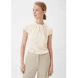 Comma, Comma Satinbluse mit Raffung beige 46