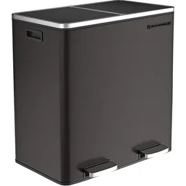Songmics Mülleimer 60 l Schwarz