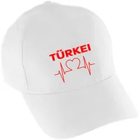 Multifanshop Baseballcap - Türkei - Herzschlag - Druck rot