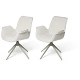 Jahnke Schalenstuhl BAT TWIST DUO Polyester weiß 2er Set