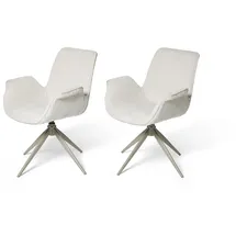 Jahnke Schalenstuhl BAT TWIST DUO Polyester weiß 2er Set