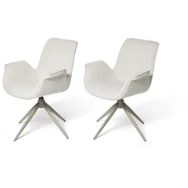 Jahnke Schalenstuhl BAT TWIST DUO Polyester weiß 2er Set