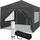 Woltu Faltpavillon 3 x 3 m inkl. 4 Seitenteile Grau